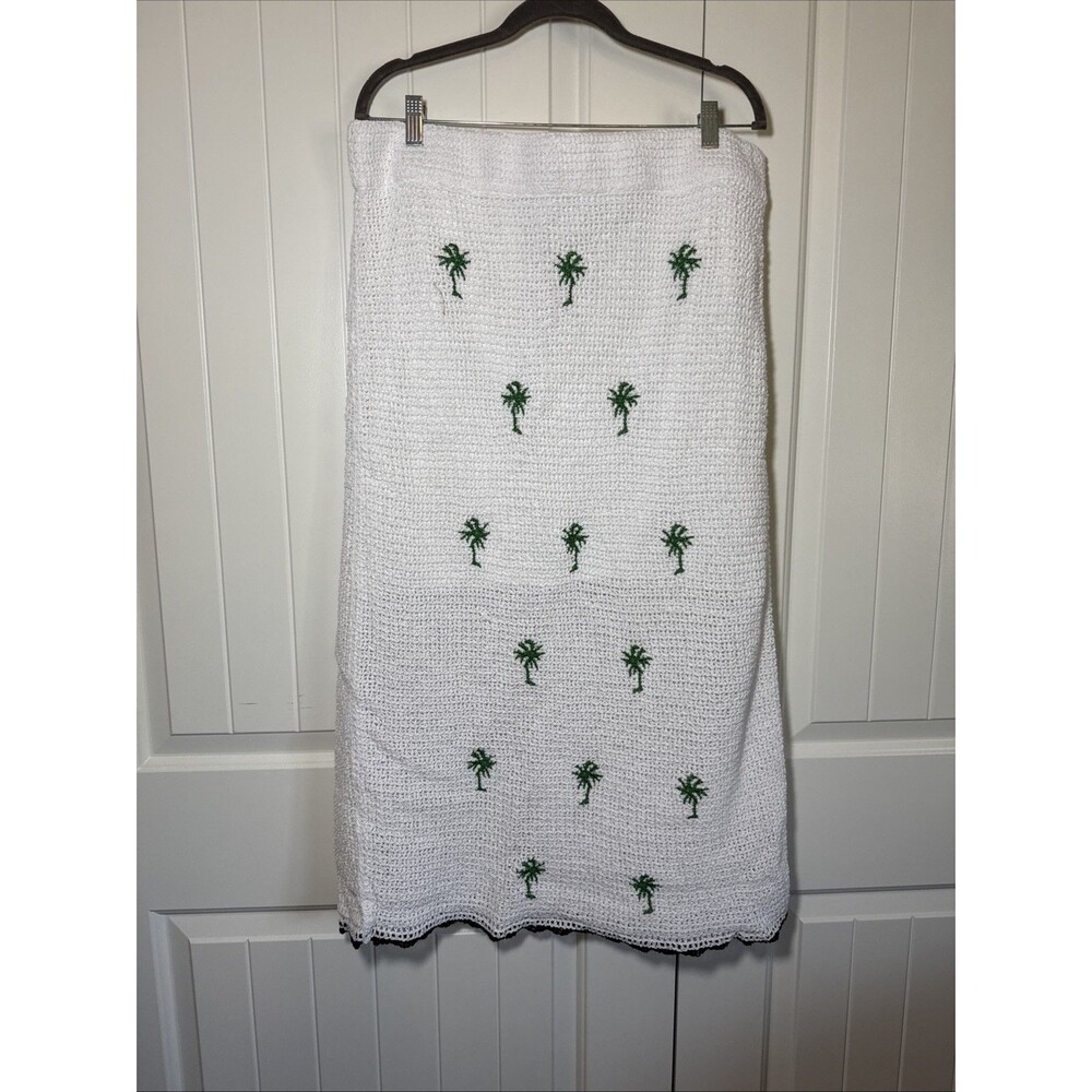 Free Assembly Women's XL Palm Skirt White NWOT